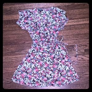 New Topshop floral wrap dress